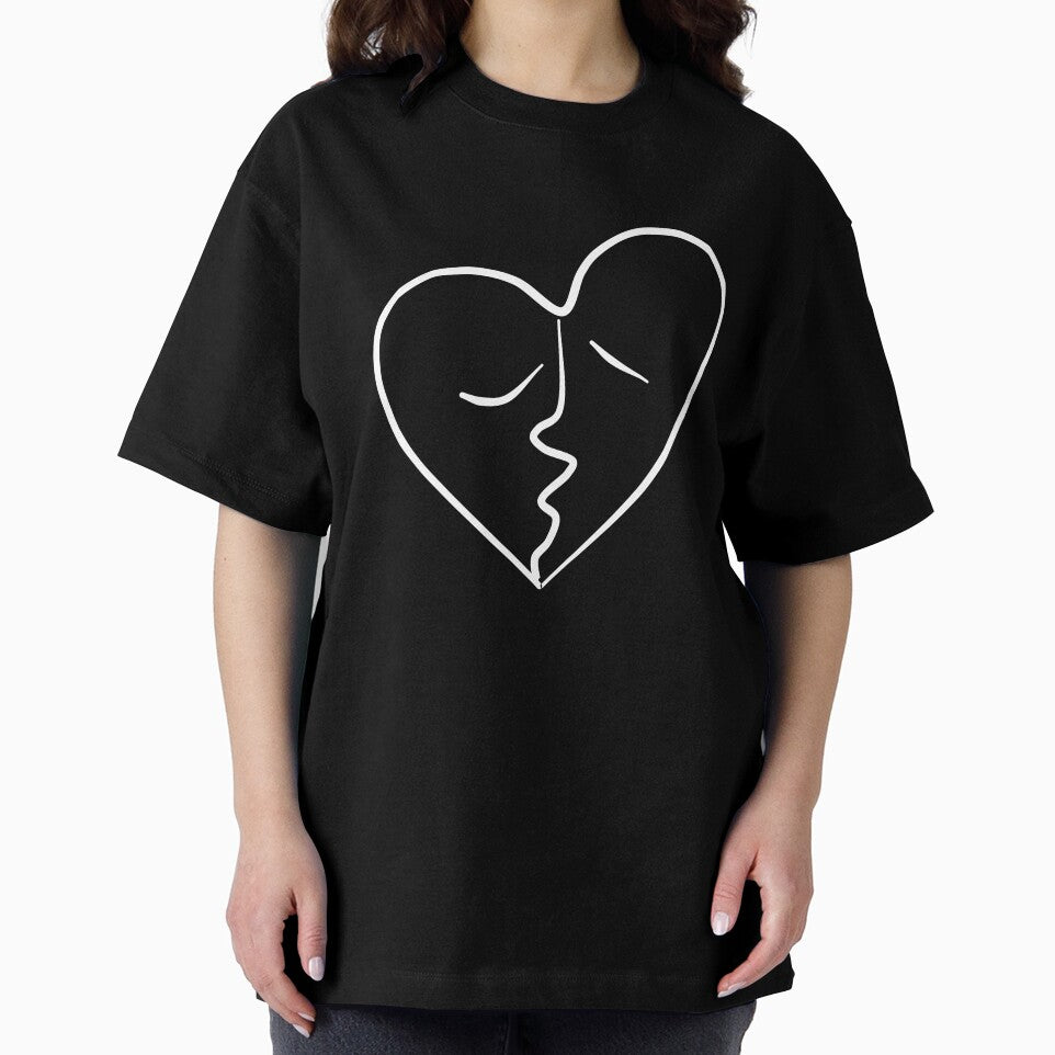 Line Art Heart - White Line by artago