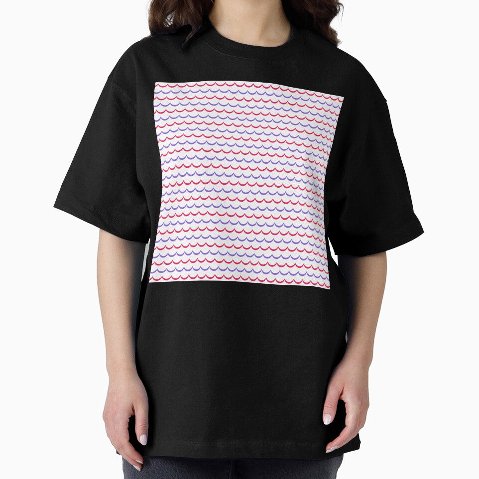 Pink, Purple, and Yellow Scallop Line Pattern Design by Abdulra7man369