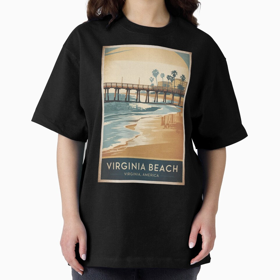 Virginia Beach Vintage Travel Poster by TravelerRat