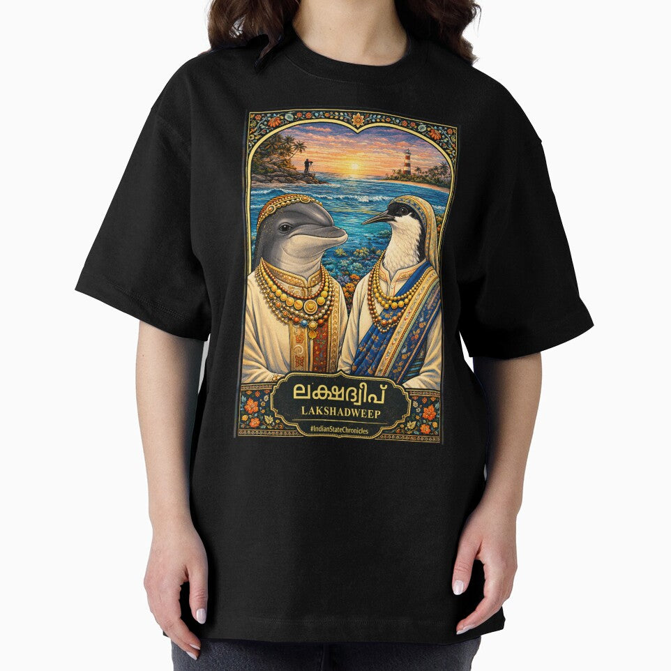 Lakshadweep T-Shirt | Heritage Butterfly Fish & Sooty Tern Art | IndianStateChronicles by freezed-frames