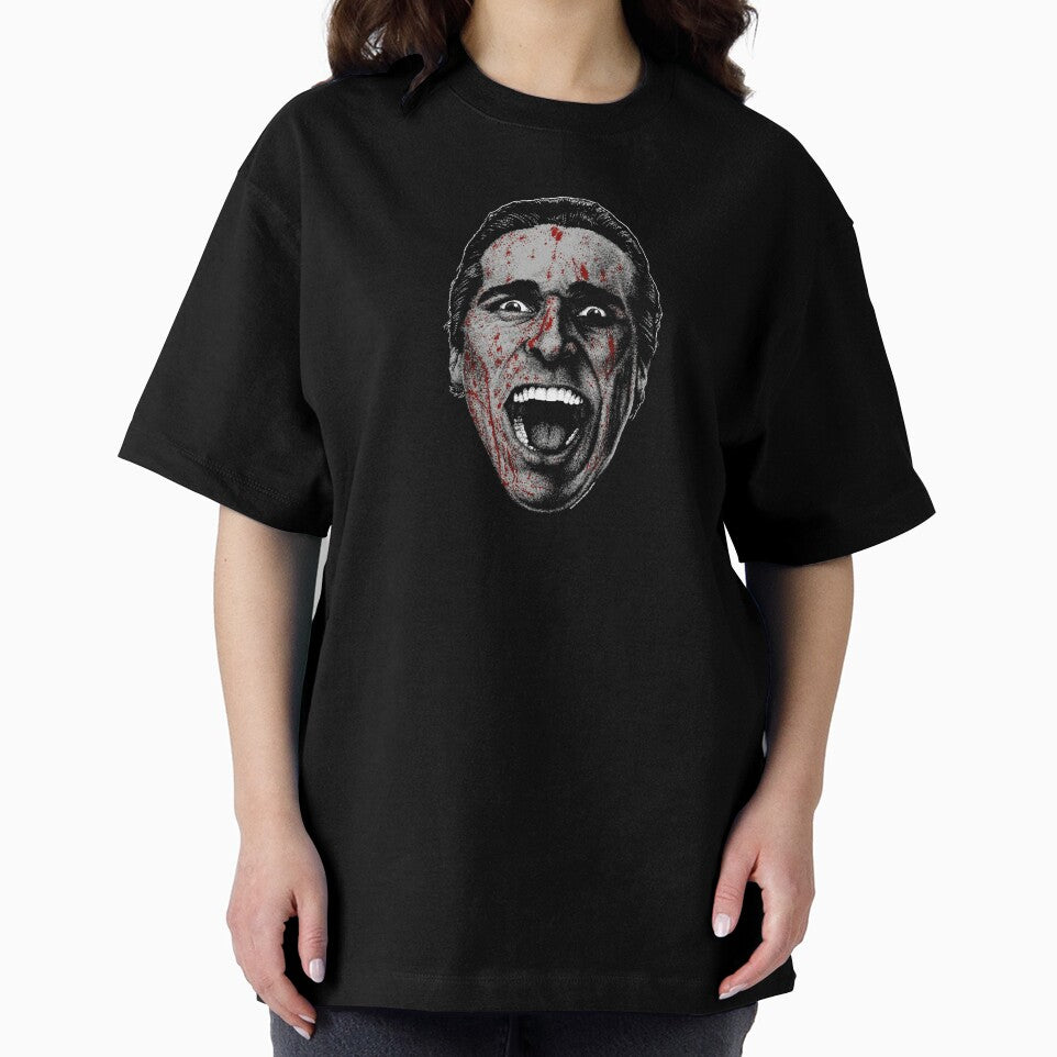 American Psycho Bloody Face Illustration Style by Adenahilton