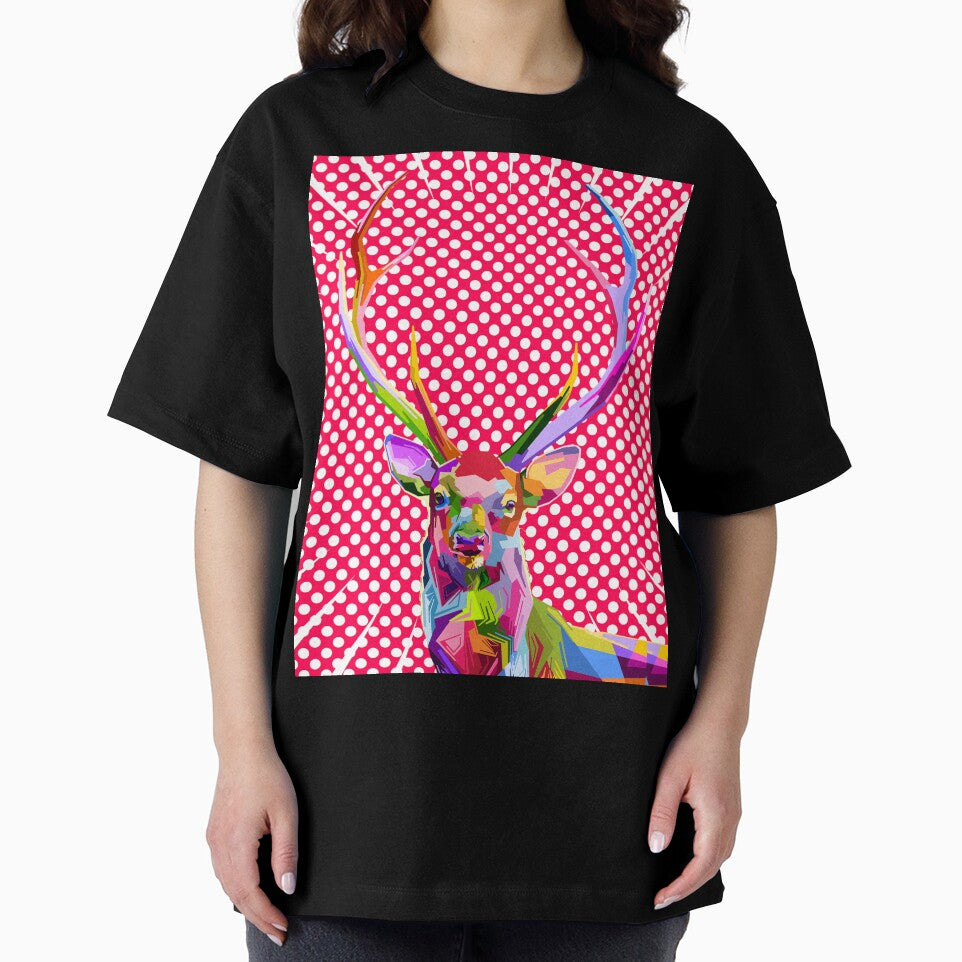 Tunnel Vision Reindeer Pop Art (Bubblegum) by Octavio00 Unisex , , , Long Sleeve Tee
