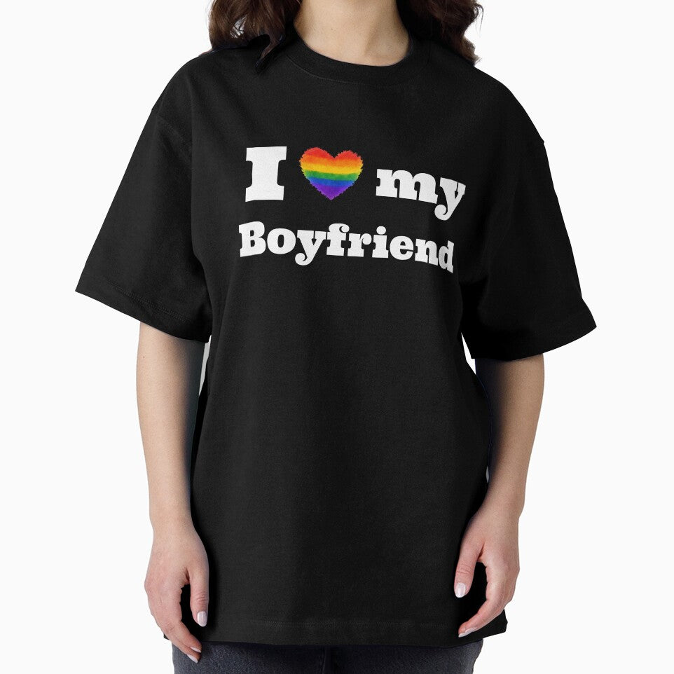 I Love My Boyfriend - Rainbow Pride Heart by PaTkA art