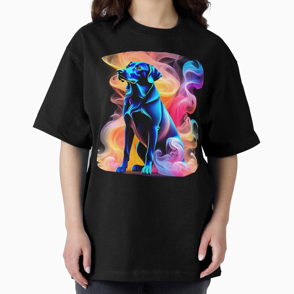 Neon Labrador with smoke by Toms Tee