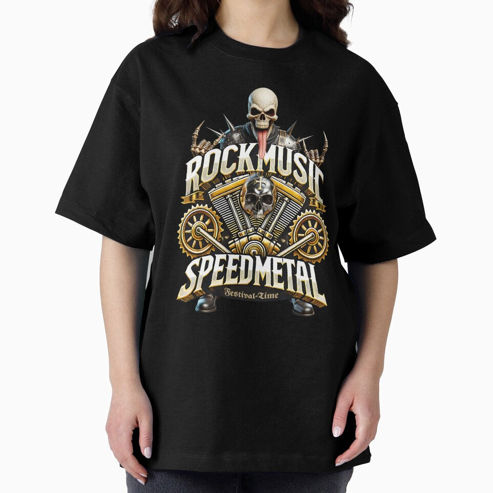 Rock music, speed metal, skull, engine block, festival time by Segasprojects