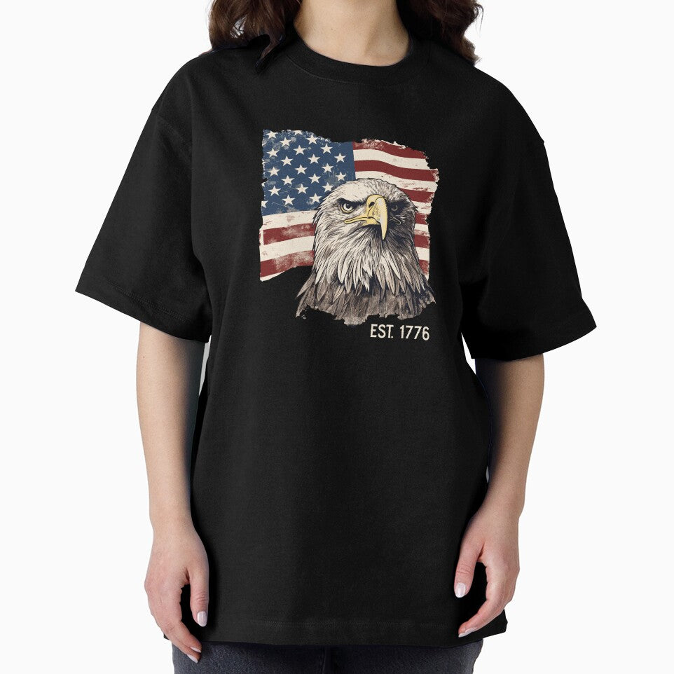 Bald Eagle America White Text by inspiredalike