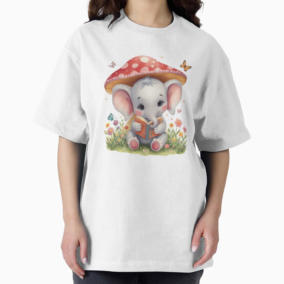 A Cute Baby Elephant - Reading Pastel Colors, Sticker by DigitfanStudio