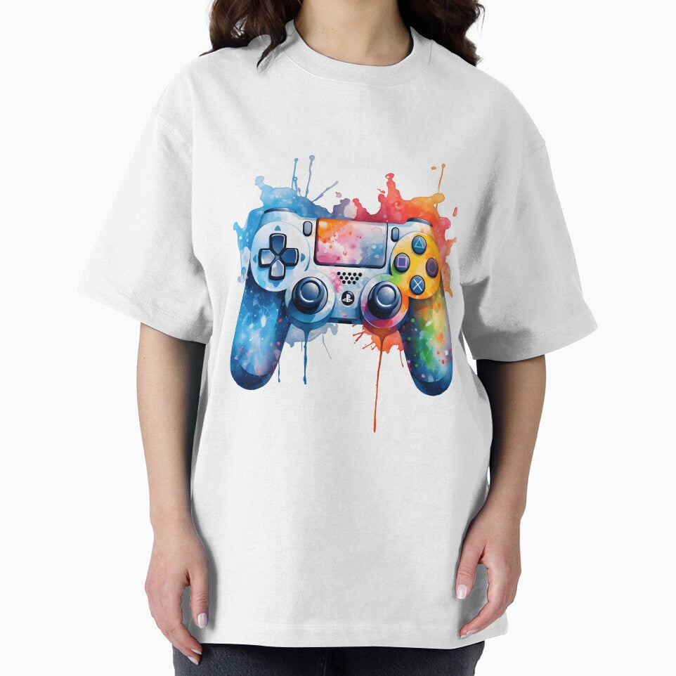 Watercolor gaming controller, playstation pad art by LeedsArtStudio Unisex , , , Long Sleeve Tee