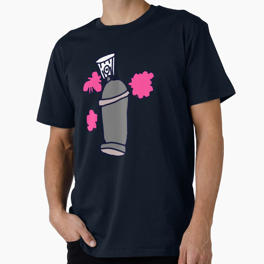 Graffiti Spray Can Pink Paint Splash Doodle by felixpalette