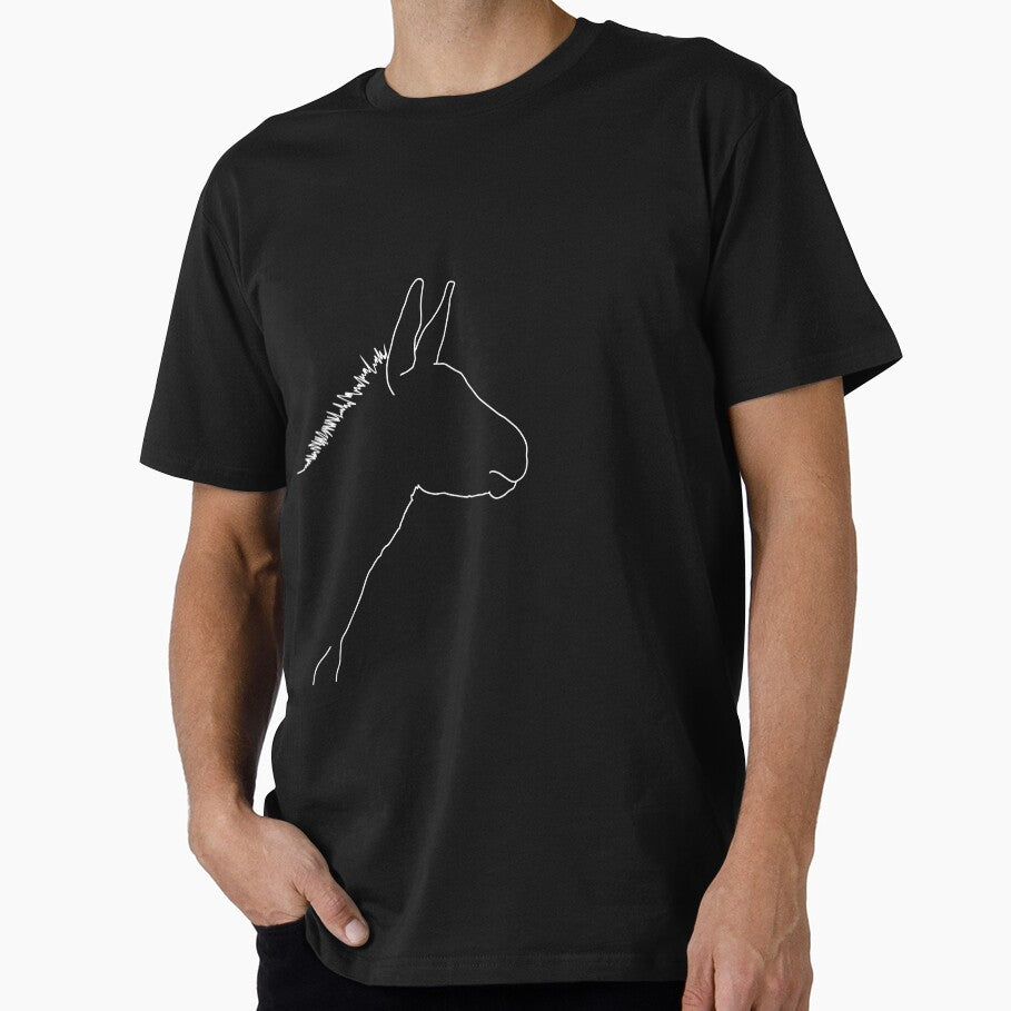 Donkey Line - Donkey One Line Art  - Donkey Single Line Art - White Line Art by Mrs-PenLine