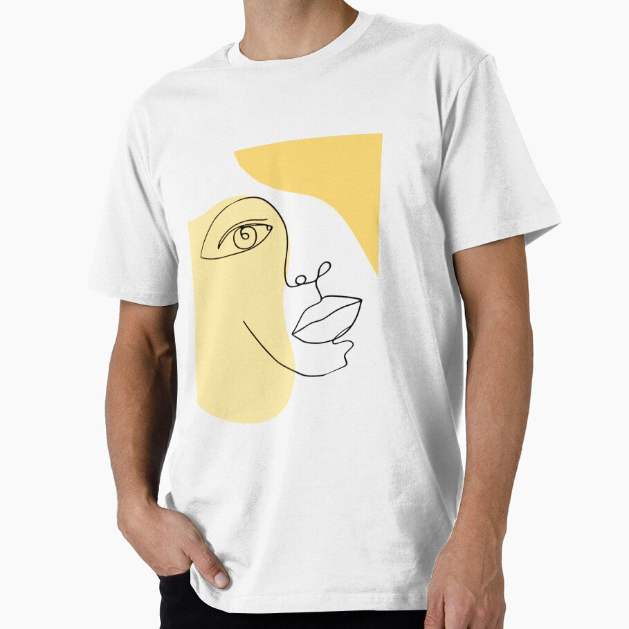 Modern Abstract Face Line Art by Foxlowe