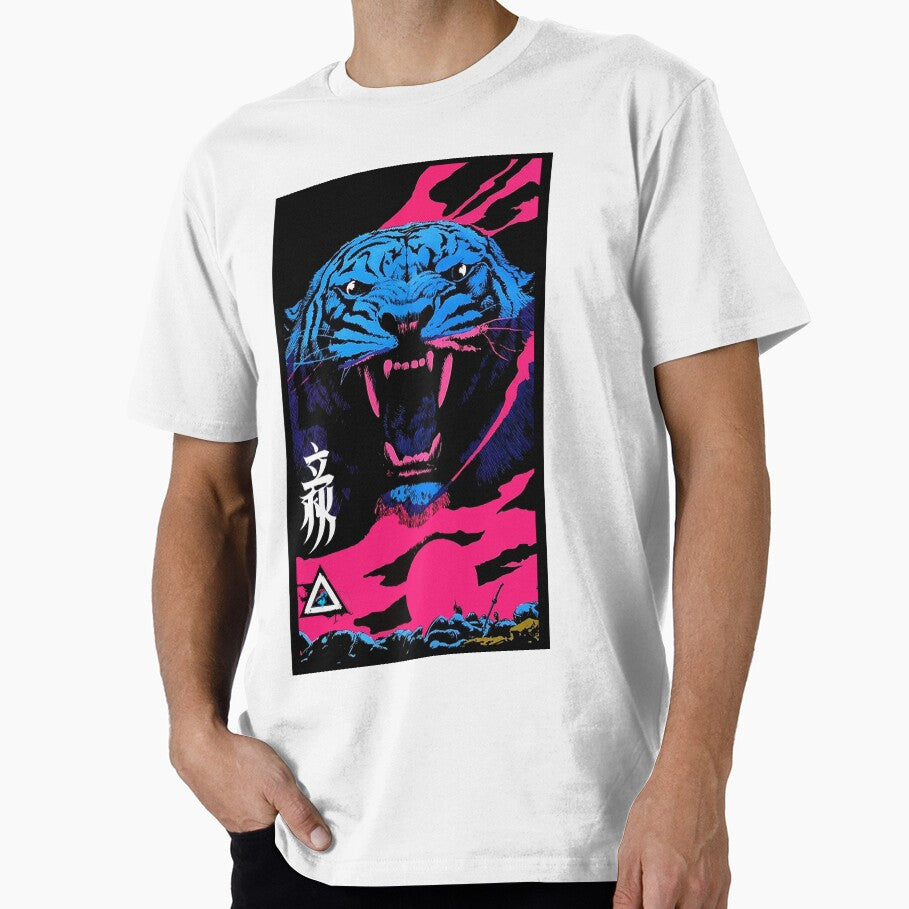 Vaporwave Animal Print Tiger Modern Fashion Cyberpunk Style by OWLvision33
