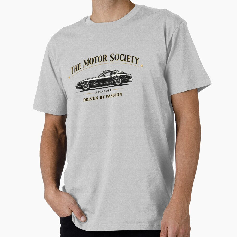 The Motor Society – Luxury Vintage Car Club Design | 1960s Grand Touring Automotive Art by Ivory Code