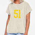 Bold Yellow Sport Number 51 by NECHSTORE