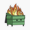 Dumpster Fire  Vinyl by stivenes