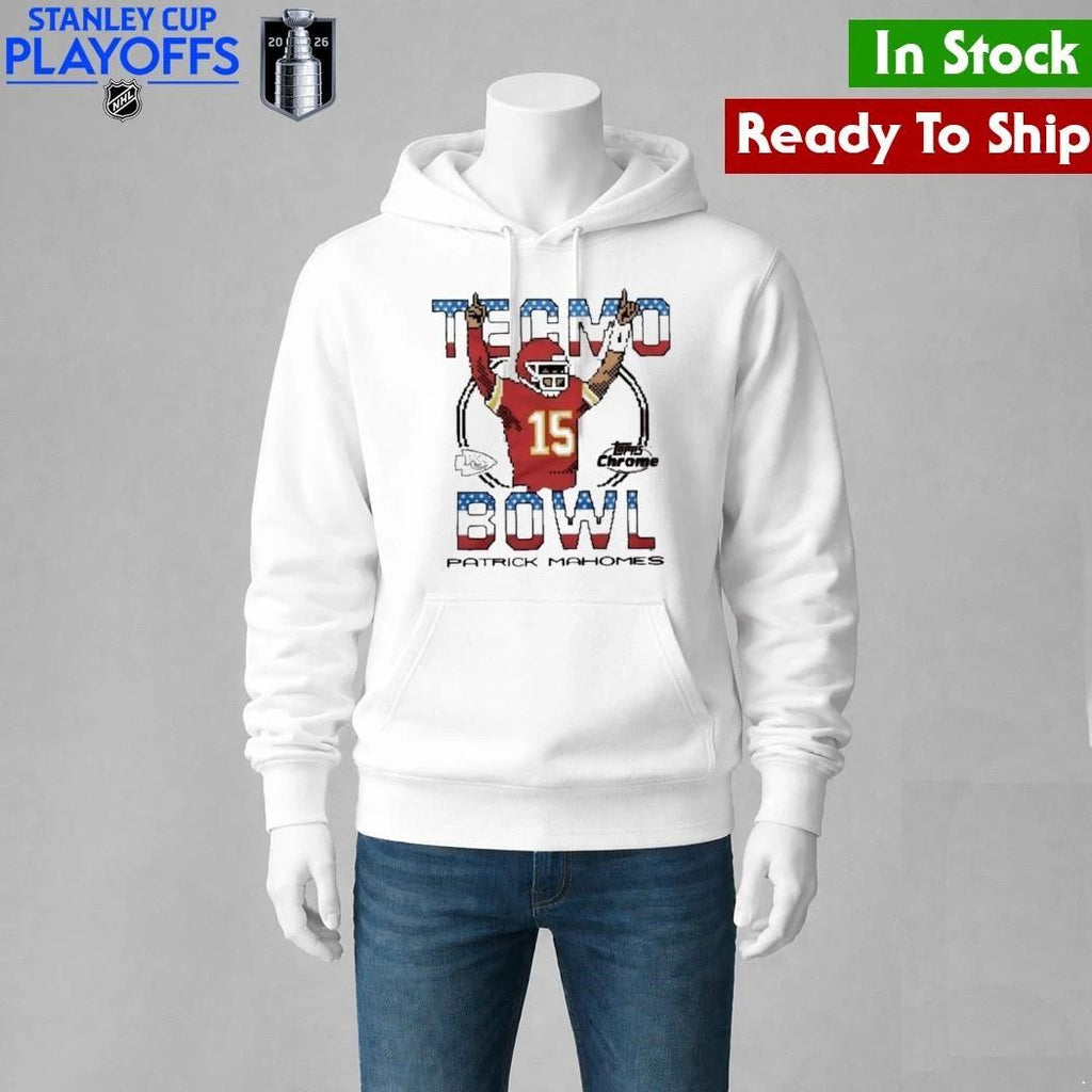 Topps Chrome x Tecmo Bowl Kansas City Chiefs Patrick Mahomes Shirt Unisex , , , Long Sleeve Tee