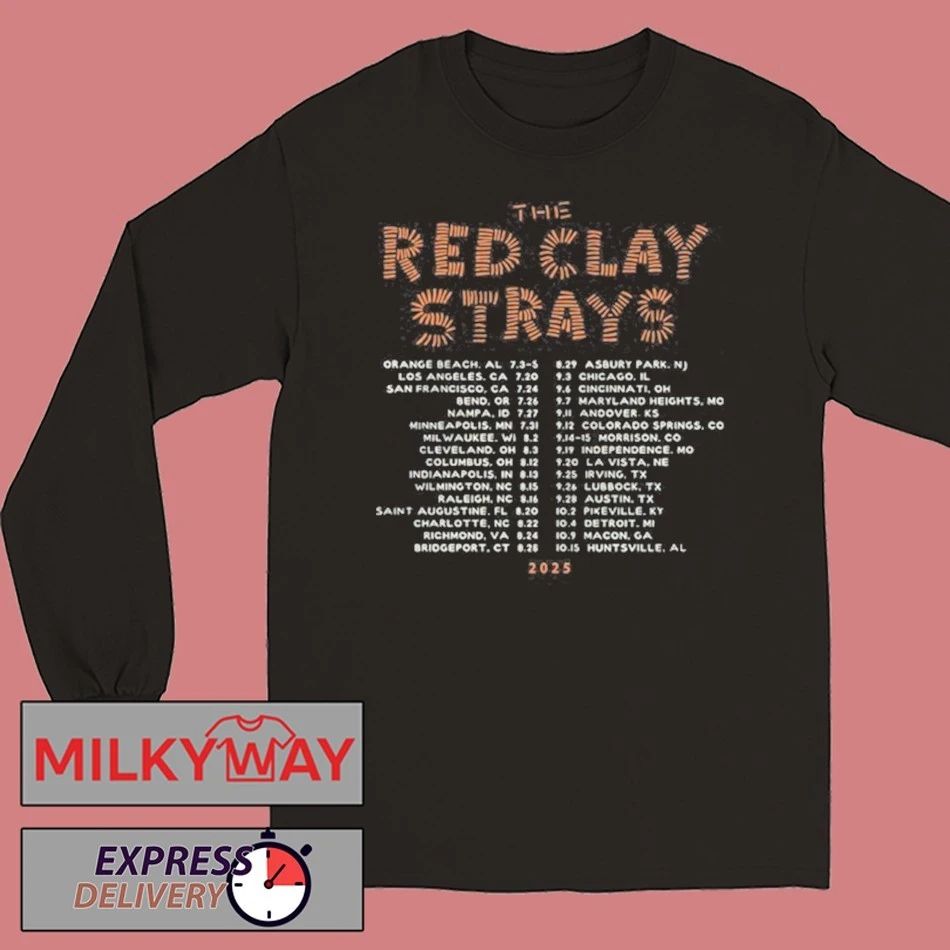 Red Clay Strays Get Right Tour Shirt Unisex , , , Long Sleeve Tee