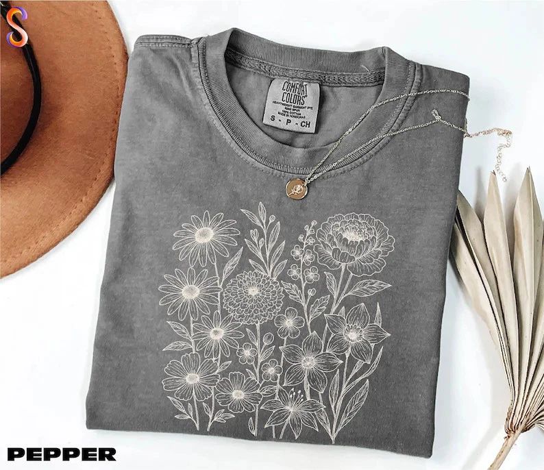 Wildflowers Flower Boho Nature Garden Comfort Tee Unisex , , , Long Sleeve Tee