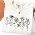 Comfort Tee Daisy Shirt Boho Floral Vintage Style Flower Gift Unisex , , , Long Sleeve Tee