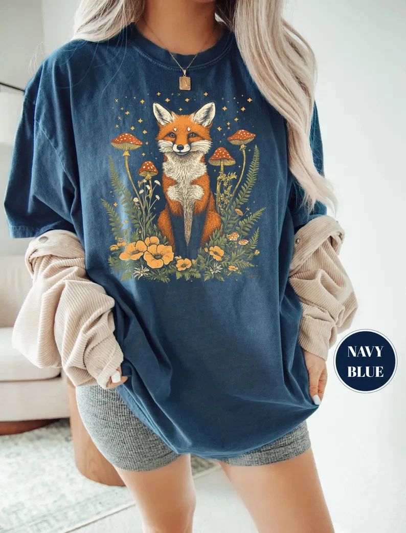 Boho Woodland Fox Bohemian Nature Animal Comfort Tee Unisex , , , Long Sleeve Tee