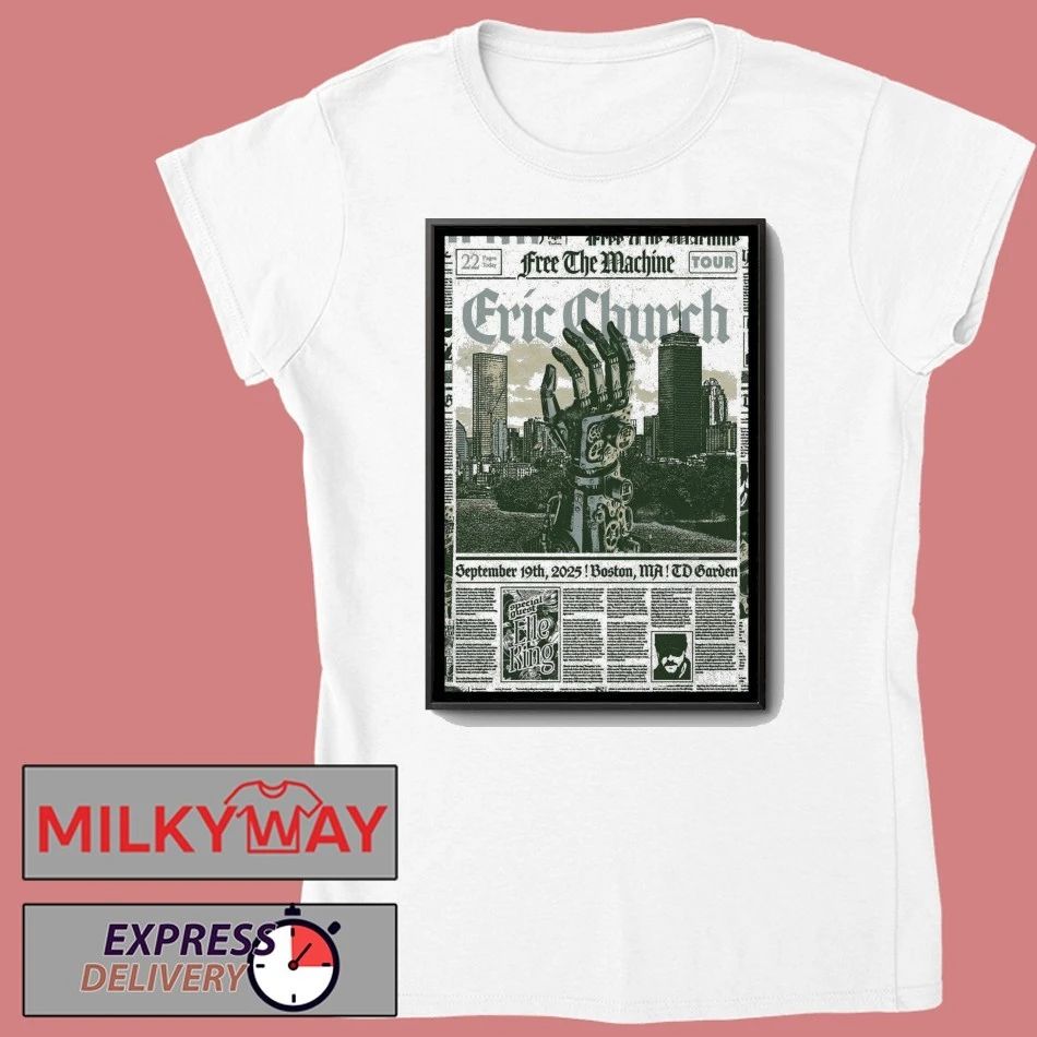 Eric Church Boston Massachusetts Concert Poster shirt Unisex , , , Long Sleeve Tee