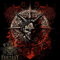 Demonic Satan Dark Magic Skull Gothic Fantasy Mens Light Cotton Unisex , , , Long Sleeve Tee