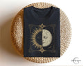 Retro Aesthetic , Moon And Sun Shirt, Astronomy , Boho Unisex , , , Long Sleeve Tee