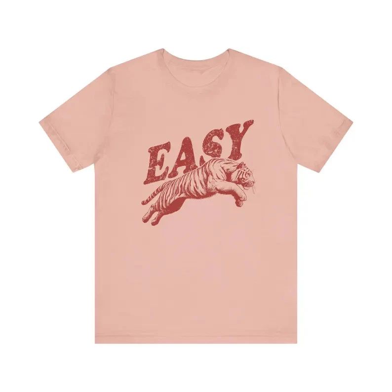 Red Tiger Graphic Comfort Tee Retro Boho Unisex Soft Unisex , , , Long Sleeve Tee