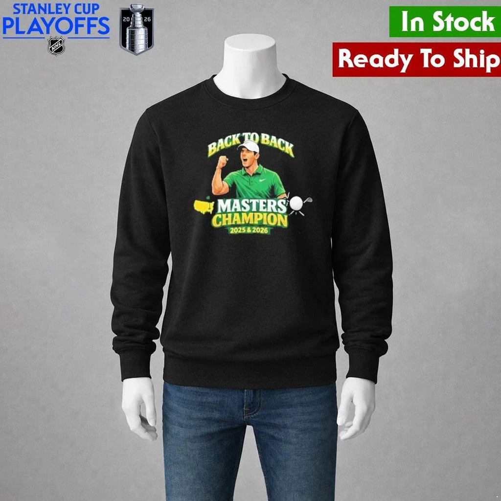 Rory McIlroy Back To Back Masters Champion 2026 Golf Shirt Unisex , , , Long Sleeve Tee