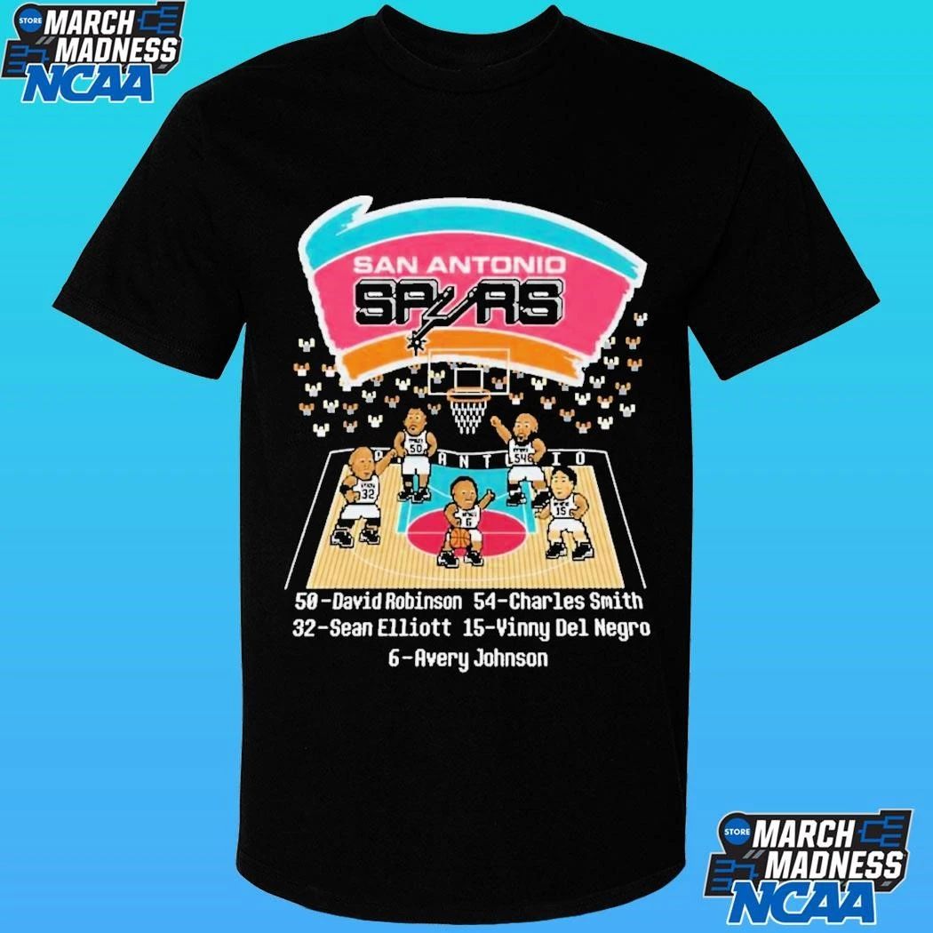 San Antonio Spurs Caricature 8 Bit Shirt Unisex , , , Long Sleeve Tee