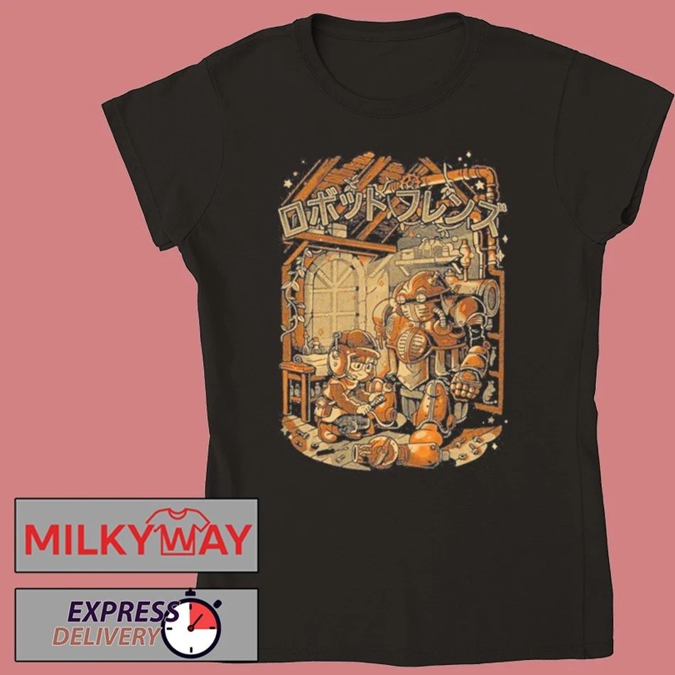 The Yetee Robo Friend Shirt Unisex , , , Long Sleeve Tee