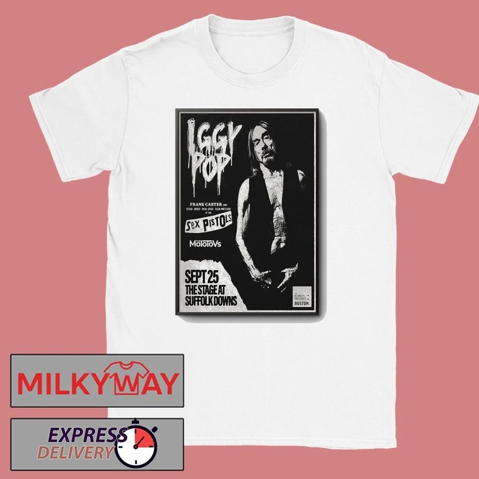 Iggy Pop Boston MA Sept 25 2025 Poster shirt Unisex , , , Long Sleeve Tee