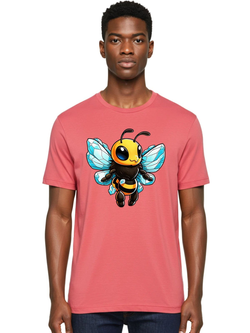 Crystal-Bee Mens Graphic Tee, 100% Cotton, Casual Summer Wear Unisex , , , Long Sleeve Tee