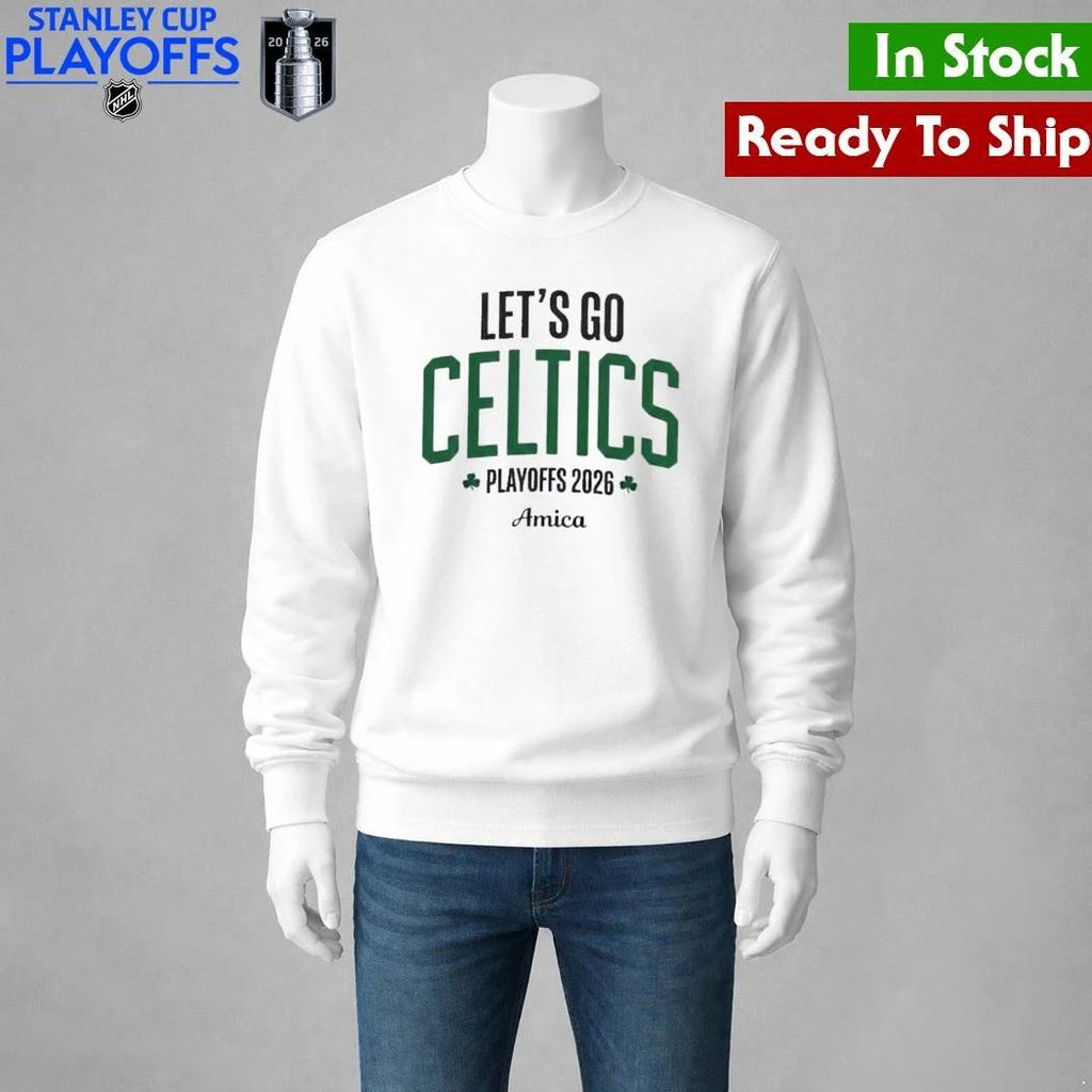 Boston Celtics Let’s Go Celtics Basketball Playoffs 2026 Shirt Unisex , , , Long Sleeve Tee