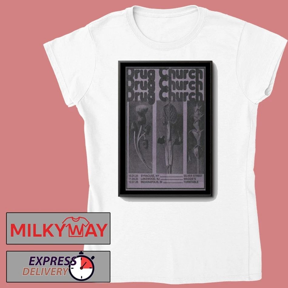 Drug Church Tour Europe & UK Tour 2025 Poster shirt Unisex , , , Long Sleeve Tee