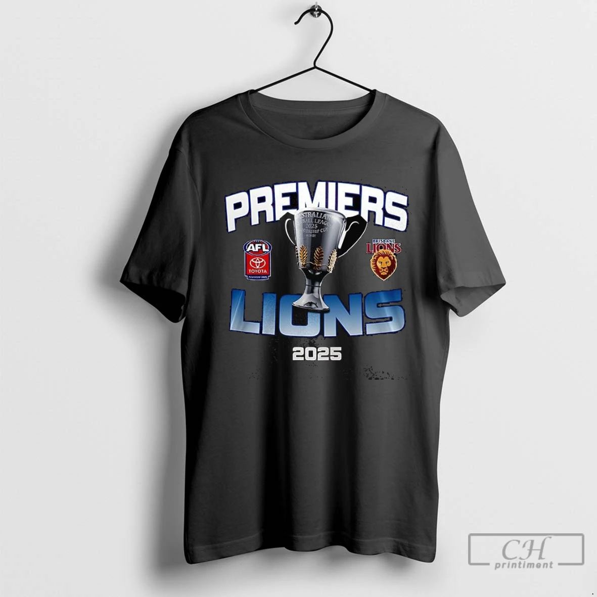Premium Afl Brisbane Lions Premier 2025 Unisex , , , Long Sleeve Tee