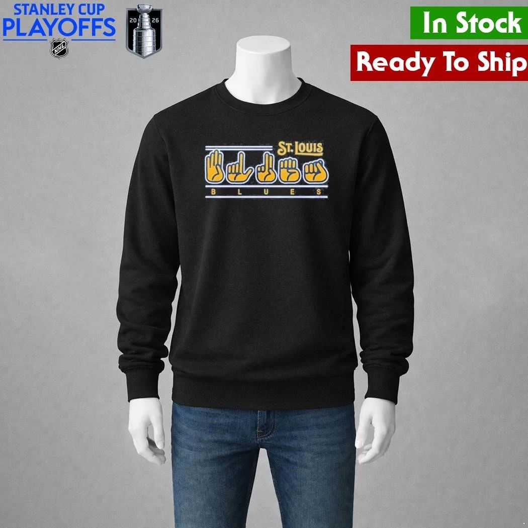St. Louis Blues ASL Awareness Night Shirt Unisex , , , Long Sleeve Tee