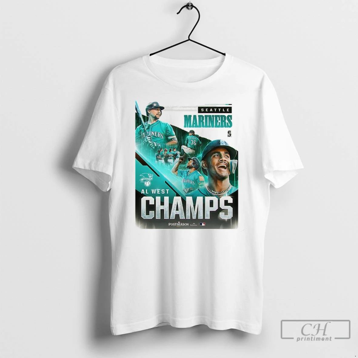 Premium Seattle Mariners Al West Champions 2025 Player Unisex , , , Long Sleeve Tee