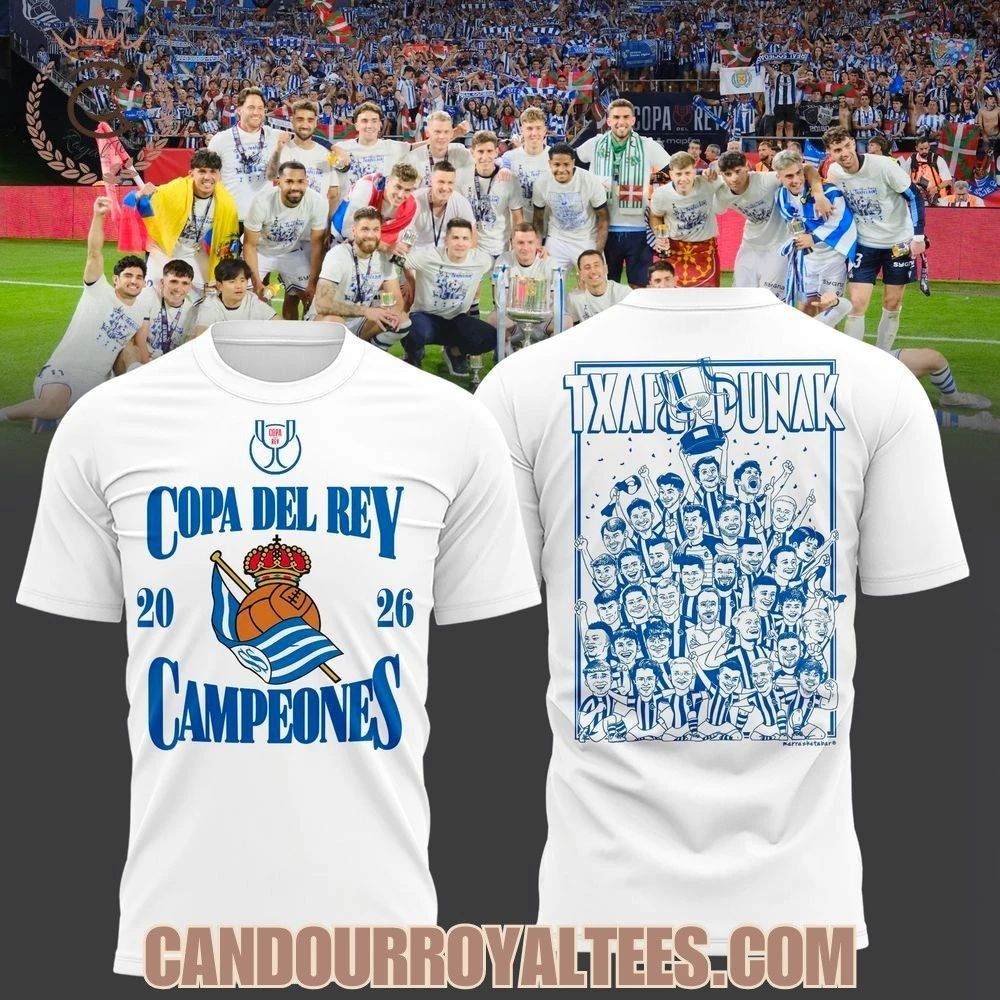 Real Sociedad 2026 Copa Del Rey Champions Shirt Unisex , , , Long Sleeve Tee