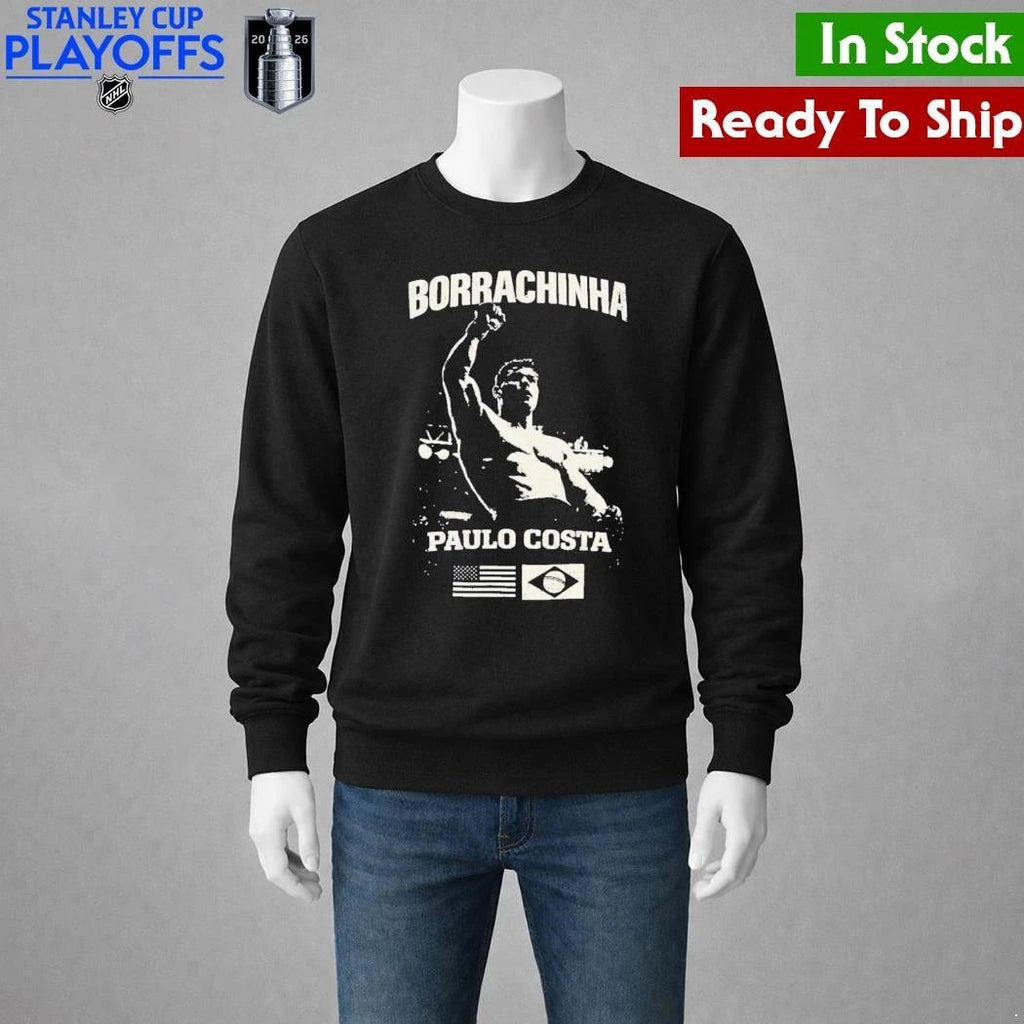 Borrachinha Paulo Costa Raised Arm Shirt Unisex , , , Long Sleeve Tee