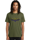 Flying-Bat-7 Mens Graphic Tee, 100% Cotton, Casual Summer Wear Unisex , , , Long Sleeve Tee