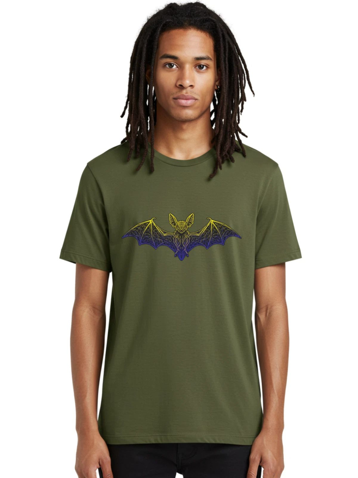 Flying-Bat-7 Mens Graphic Tee, 100% Cotton, Casual Summer Wear Unisex , , , Long Sleeve Tee