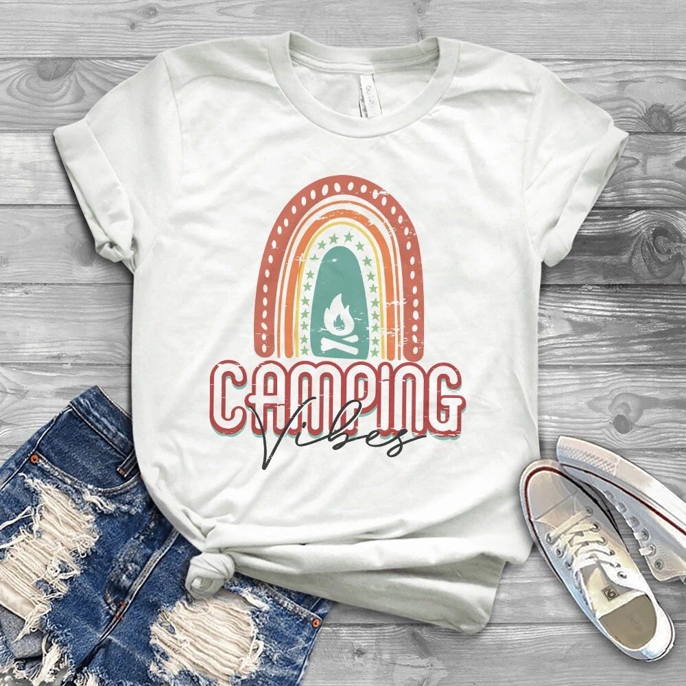Camping Vibes Boho Camping Gift Tshirt Unisex , , , Long Sleeve Tee