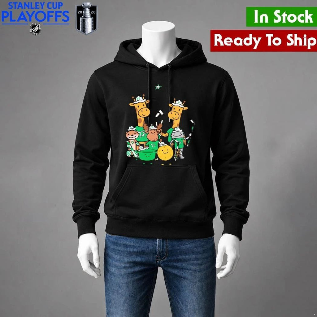 Dallas Stars Cartoon Group Illustration Shirt Unisex , , , Long Sleeve Tee