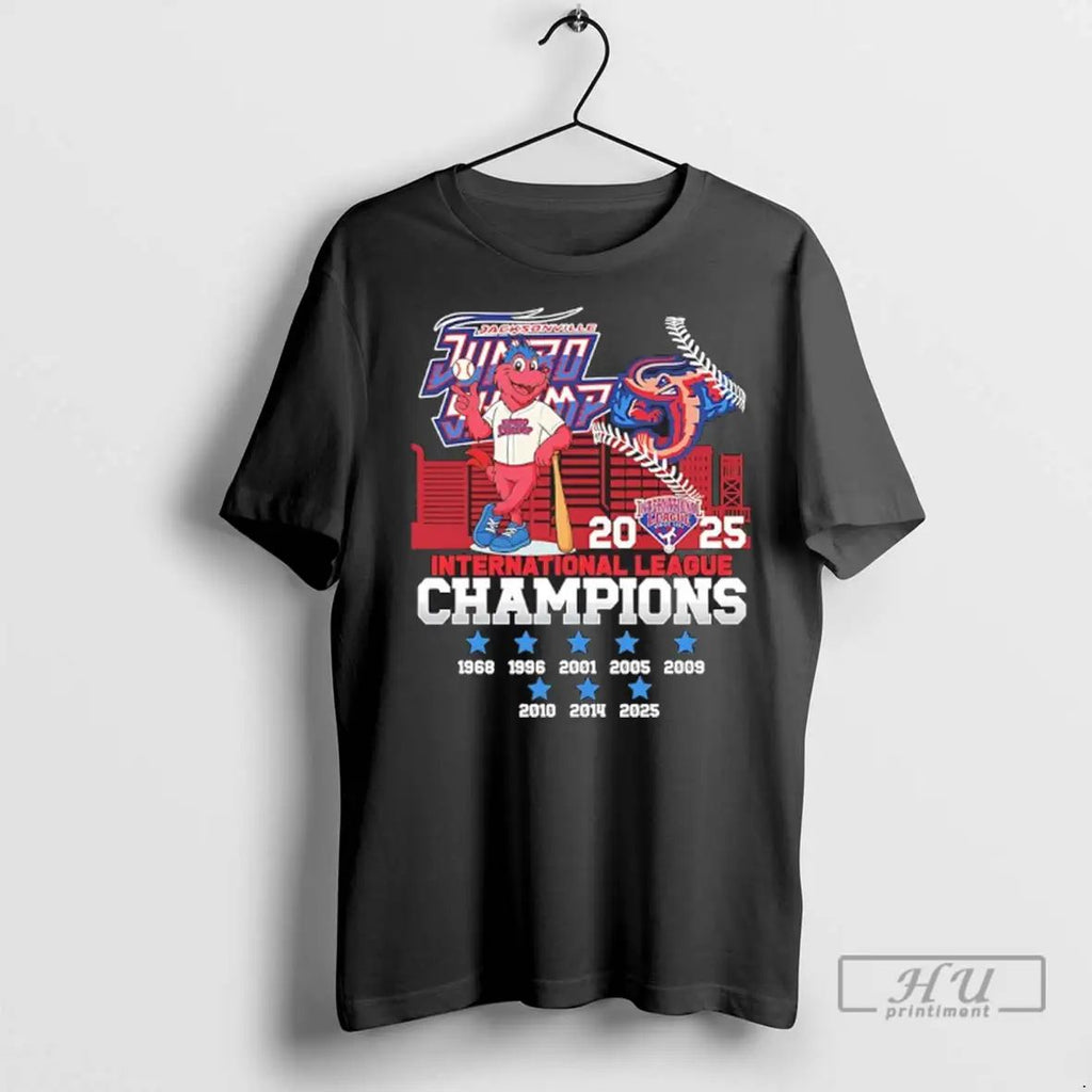 Officials Jacksonville Jumbo Shrimp 2025 International League 8x Champions Mascot T Shirts