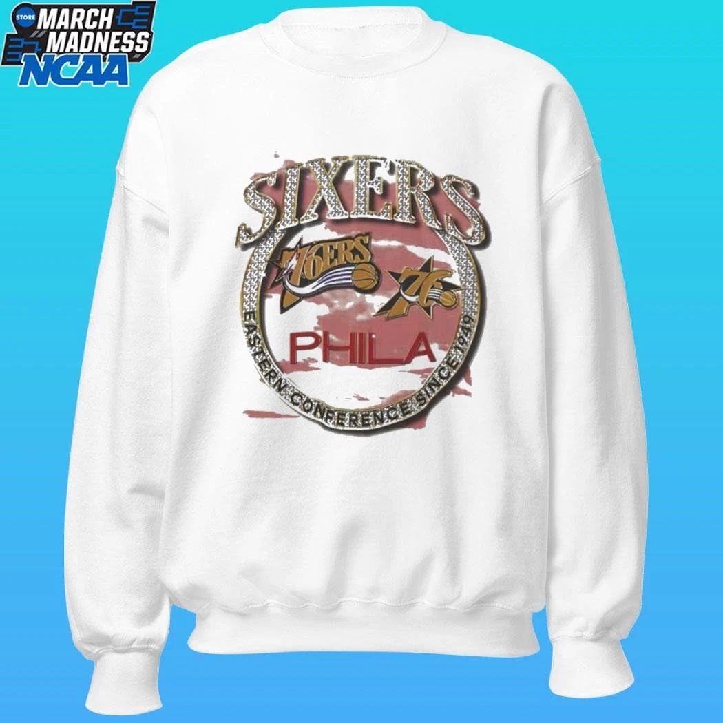 Philadelphia 76ers Hardwood Classics Crown Jewels Shirt Unisex , , , Long Sleeve Tee