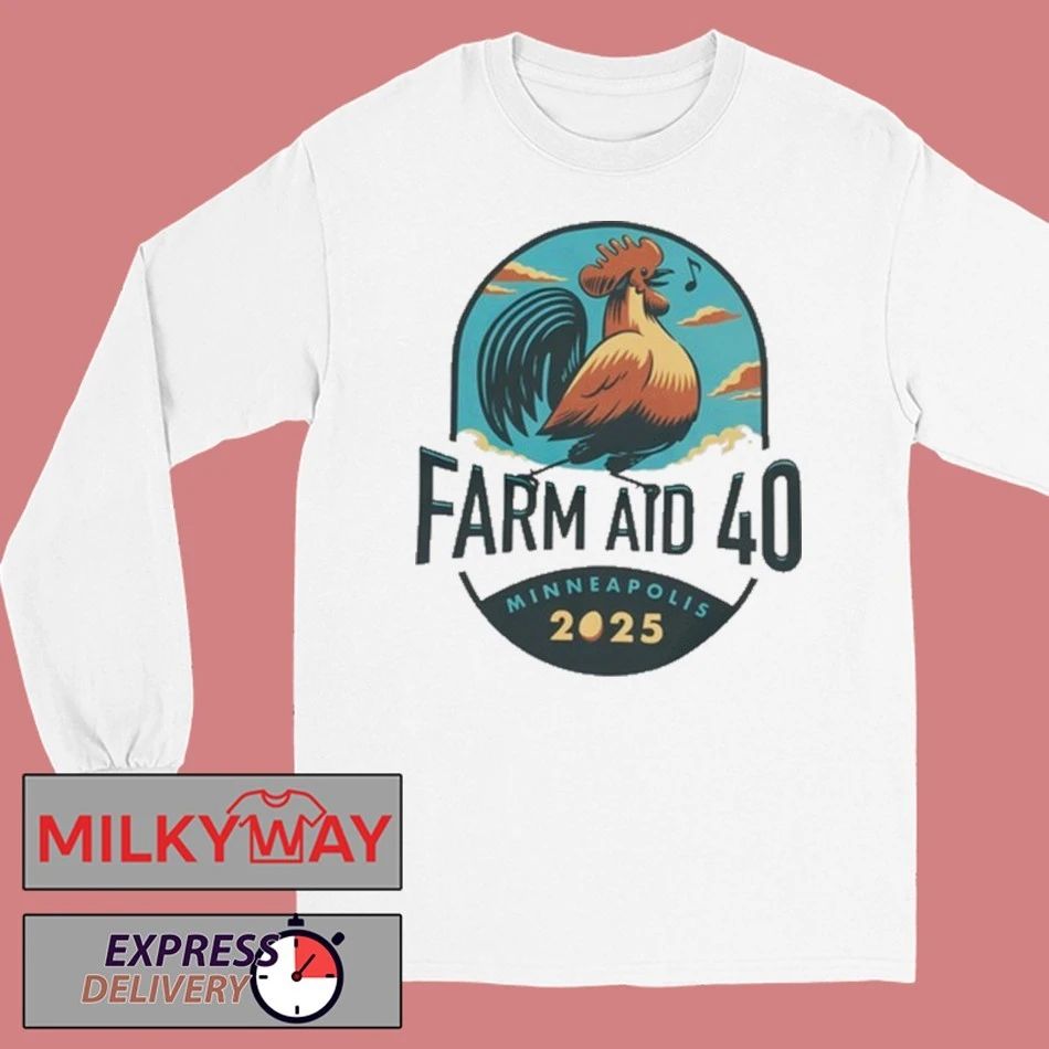 Farm Aid 40 Rooster Sings New Shirt Unisex , , , Long Sleeve Tee