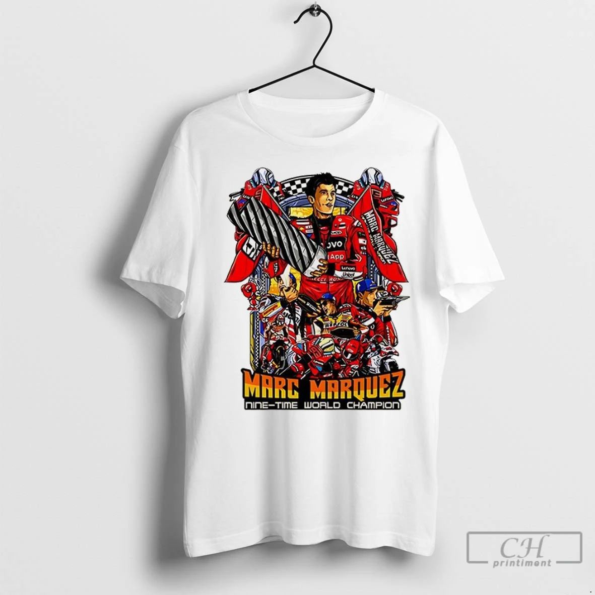 Premium Marc Marquez Nine Time World Champions 2025 Unisex , , , Long Sleeve Tee