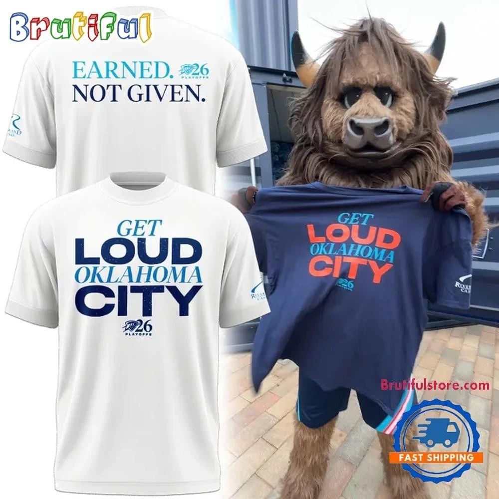 Oklahoma City Thunder Playoffs Earned Not Given 2026 Shirt Unisex , , , Long Sleeve Tee