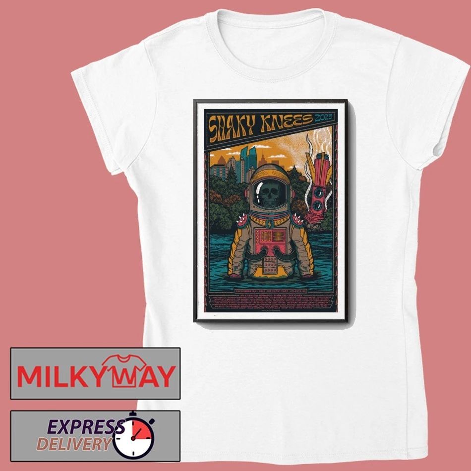 Atlanta, Georgia 2025 Shaky Knees Festival Poster shirt Unisex , , , Long Sleeve Tee